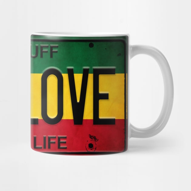 One Love Vintage Rasta License Plate by LionTuff79